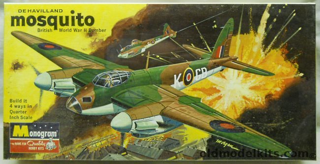 Monogram 1/48 De Havilland Mosquito - N.F.II / Mk.IV / F.B.VI / II Night Intruder Four Star Issue, PA129-200 plastic model kit